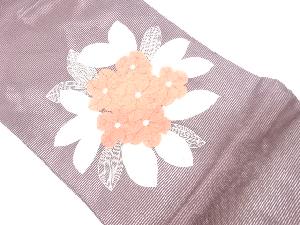 リサイクル　絽紫陽花模様刺繍名古屋帯